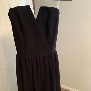 Black strapless dress